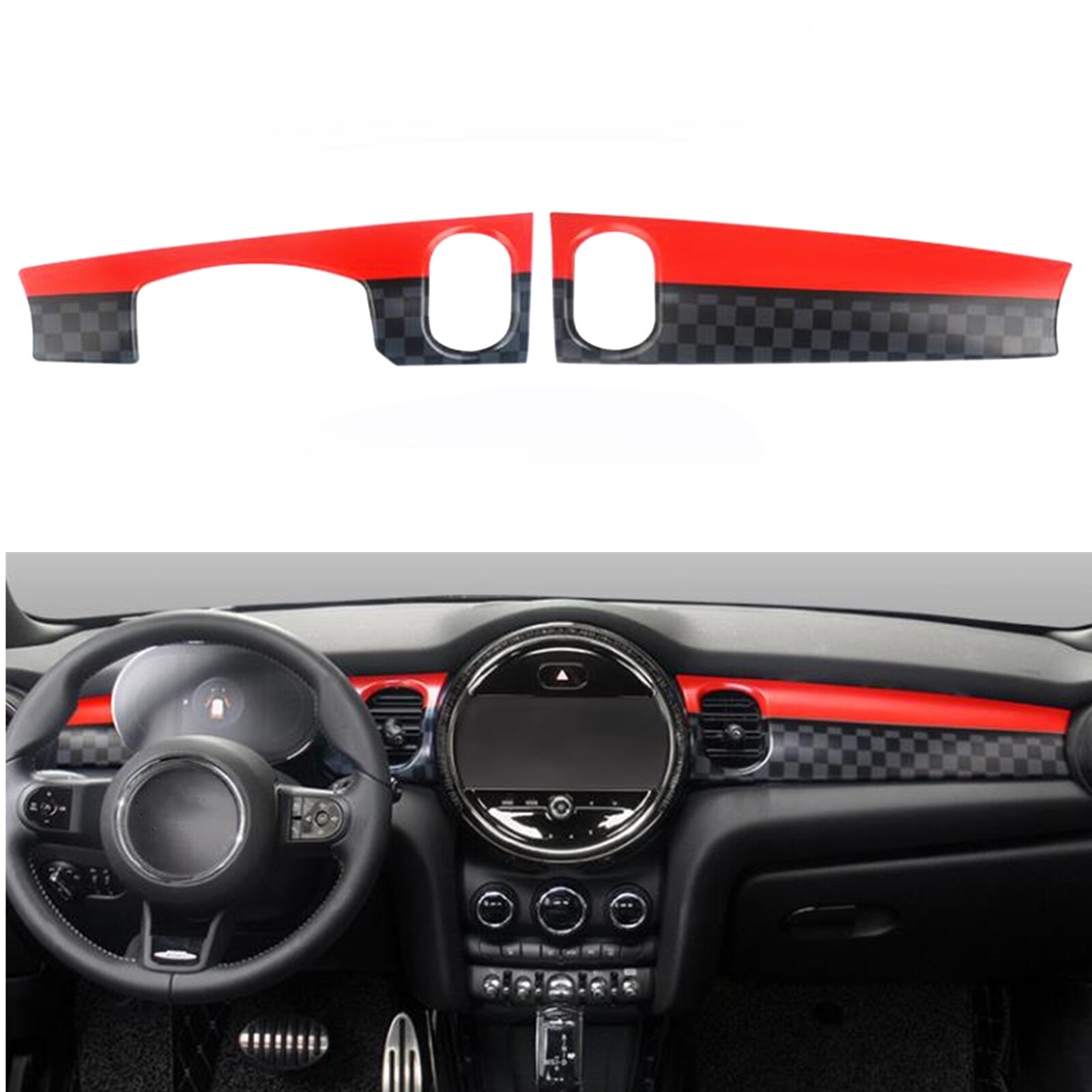 1Set Center Console Panel Cover Decoration For MINI Cooper F55 F56