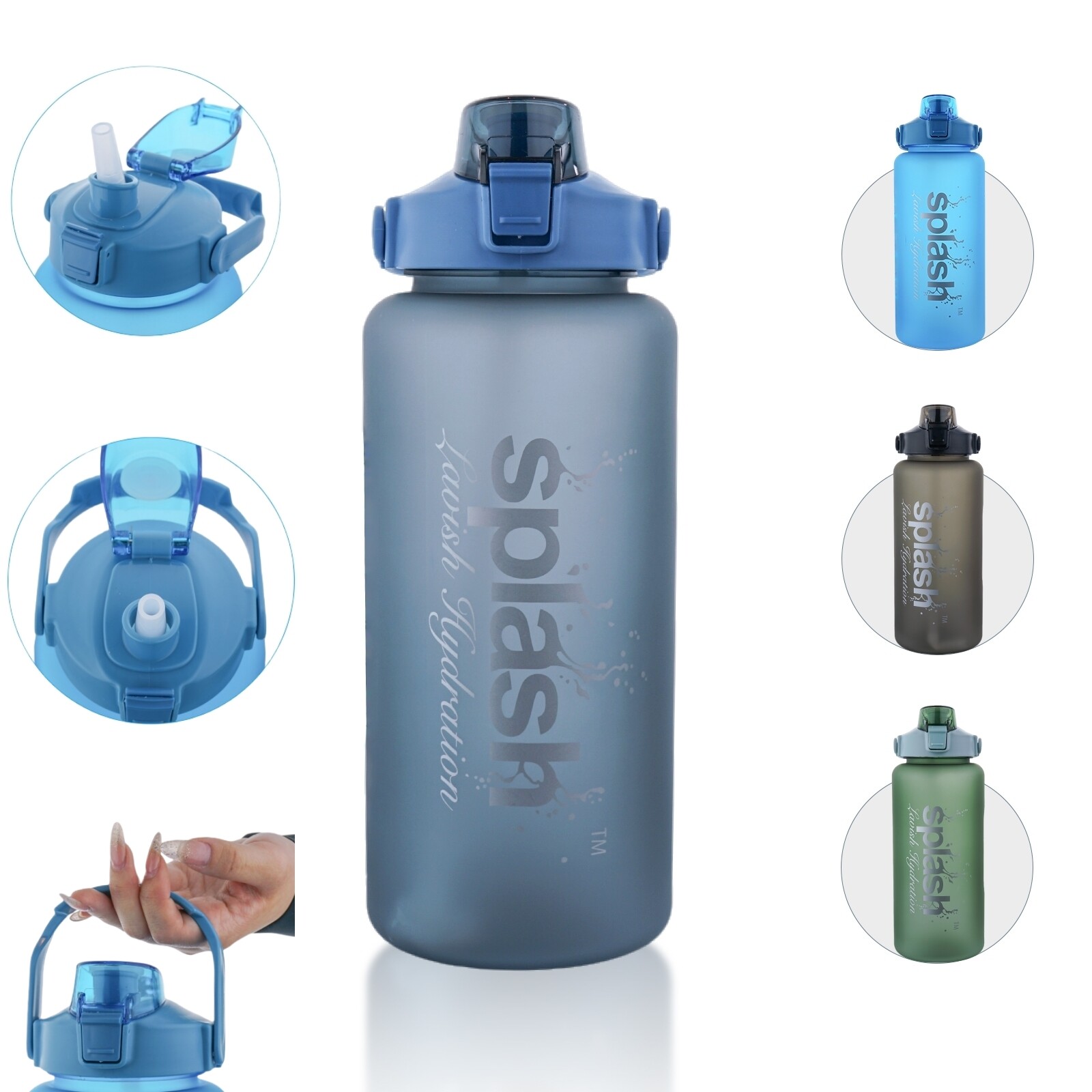 With Leak Proof Lid & Straw Bpa Free Plastic Water Jug