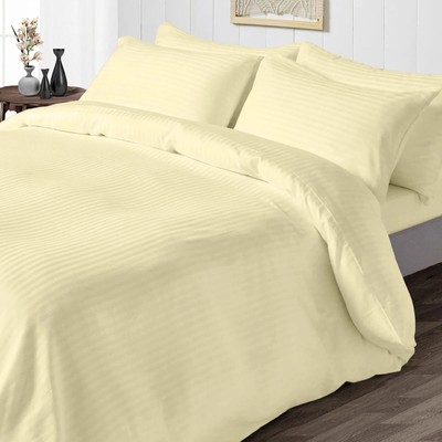 1000TC Ideal Egyptian Cotton Bed Duvet Set 3 PCs OR 5 PCs Queen All Stripes