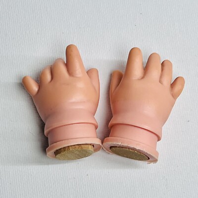 Vintage Small Doll Hands Hard Vinyl Rubber Parts Restore Replacement Crafts