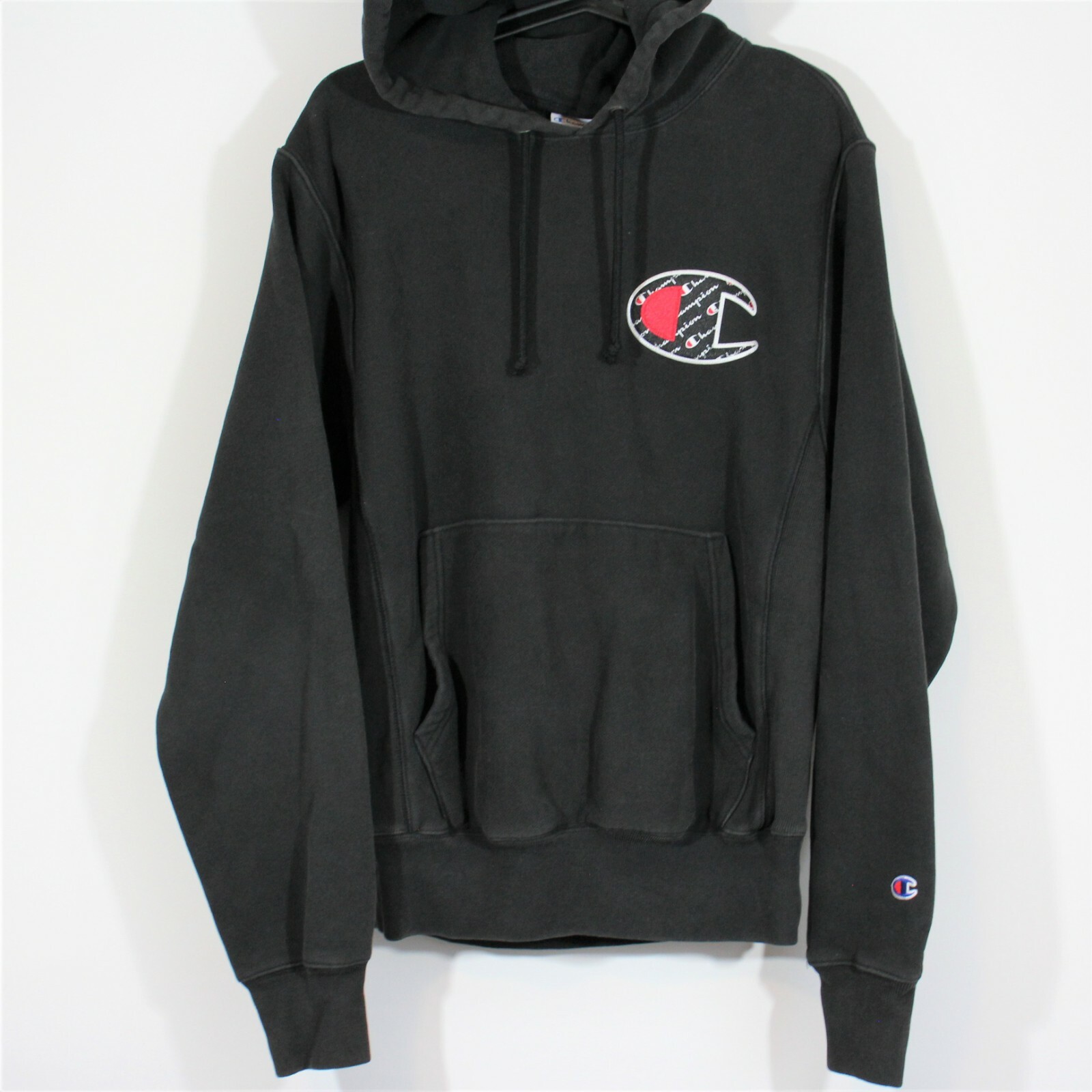 Champion Reverse Weave Mens Small Big Logo Spell Out Heavy
