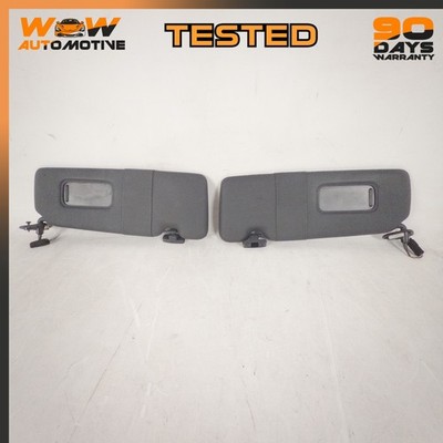 06-10 BMW E64 M6 650I FRONT LEFT RIGHT SUN SHADE VISOR BLACK MIRROR SET OEM