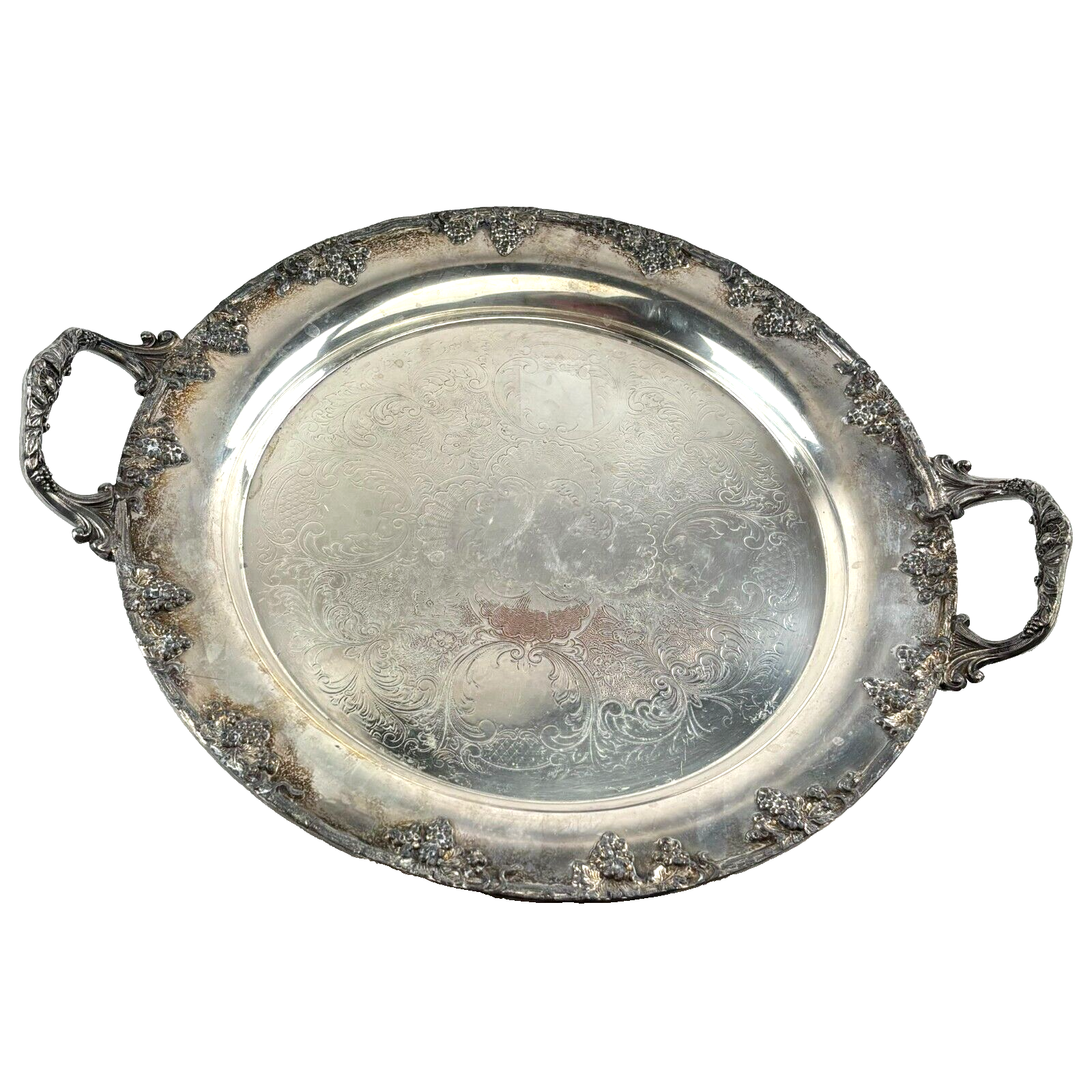 Vintage Silver on Copper Serving Tray by Hartford Sterling