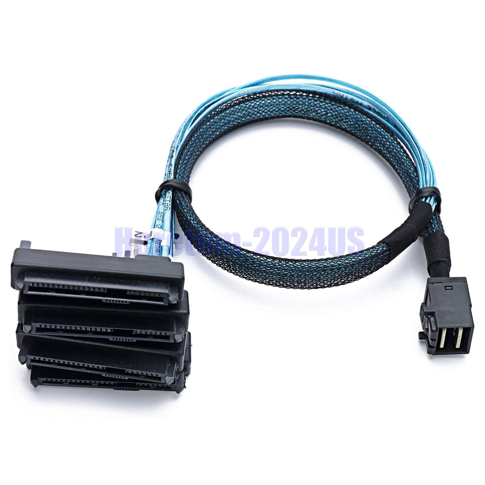 Mini-SAS HD to 4 SAS Forward Breakout Cable RAID HBA SFF-8643 to SFF-8482 HDD 1M