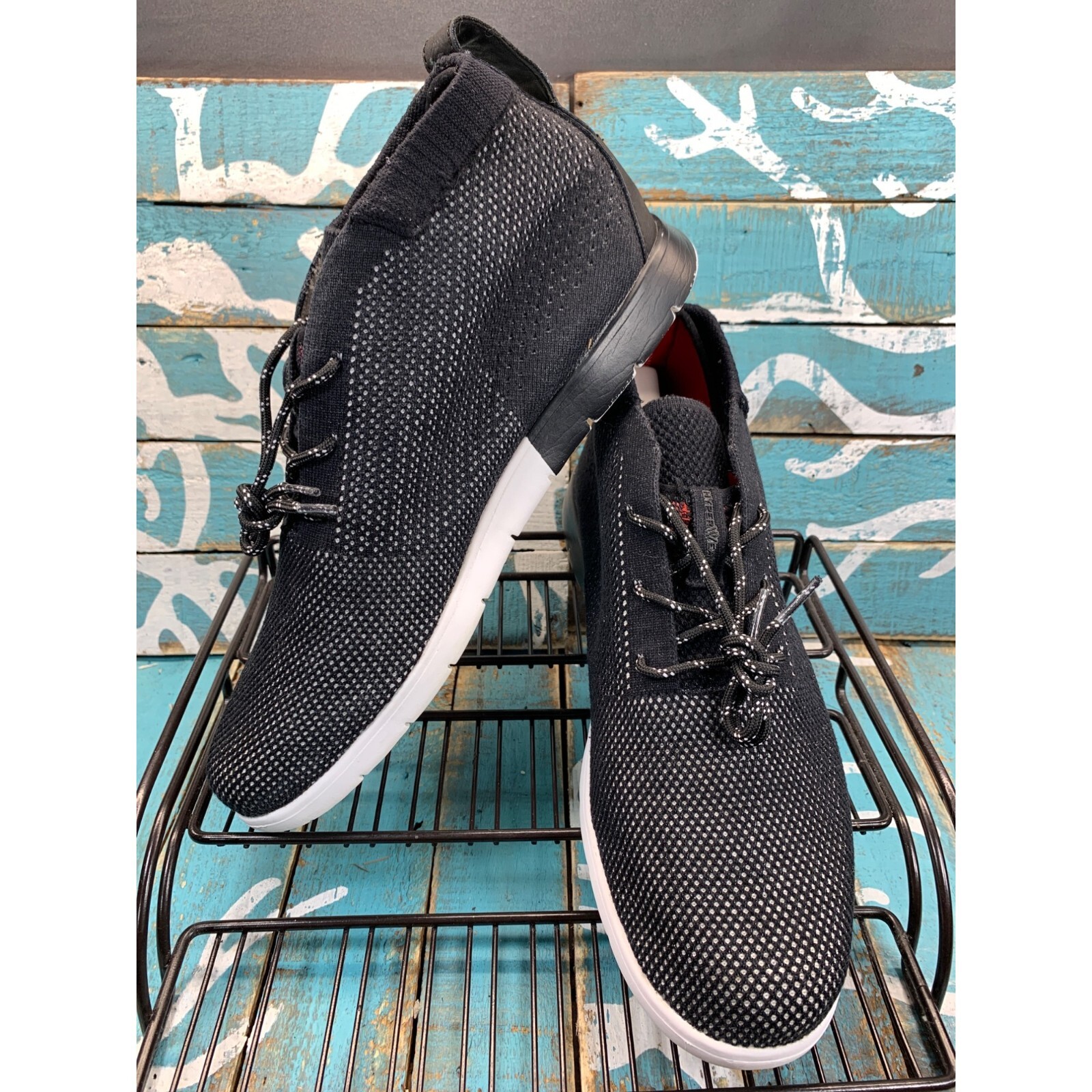 UGG Freamon Hyperweave 1015610 Men's Black \u0026 White Sneaker Chukka Boots  UGG205 | eBay