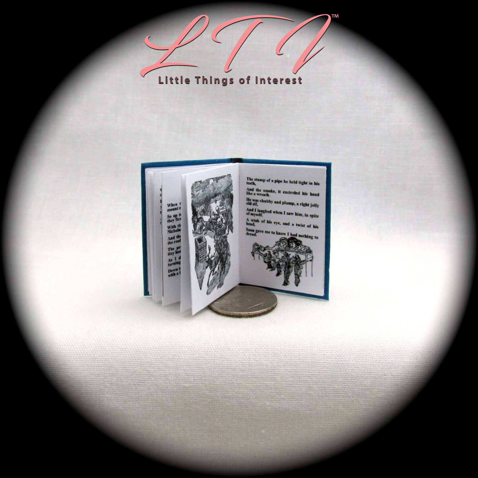 1:6 Scale The NIGHT BEFORE CHRISTMAS Readable Illustrated Miniature Book