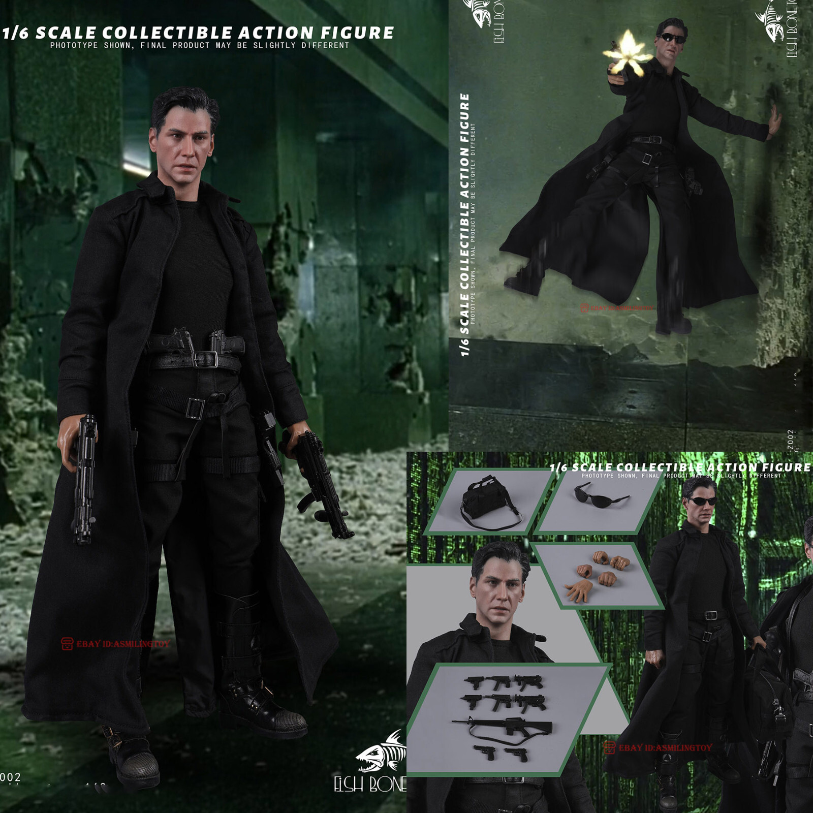 FISH BONETOYS NO.FB-Z002 Hacker Quest 1/6 Action Figures IN
