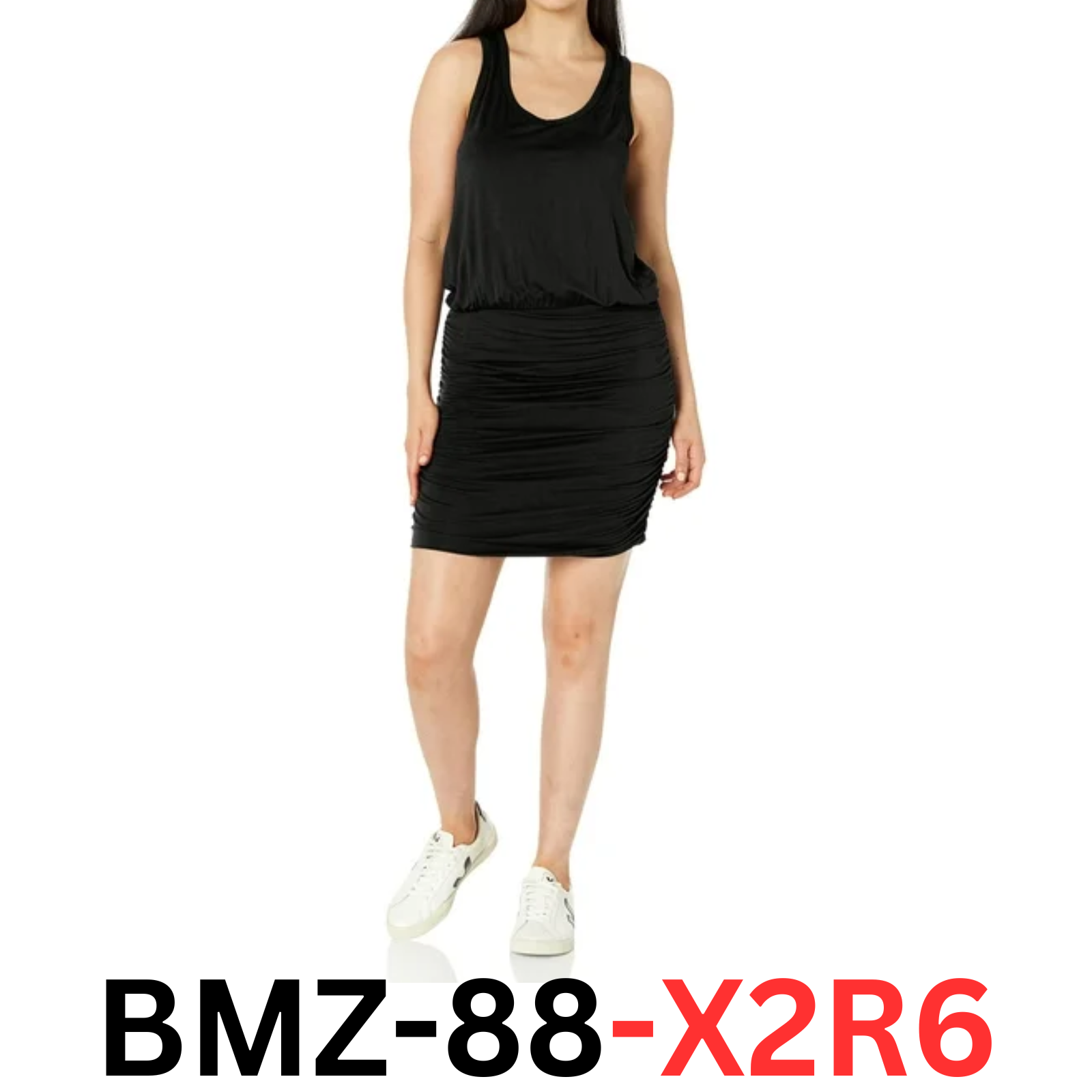 LaClef Women's Mini Sexy Bodycon Tank Dress, X-Large, Black