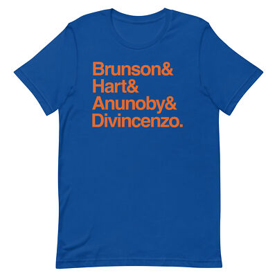 NEW YORK KNICKS Star Teammates T-SHIRT Brunson Hart Anunoby & DiVincenzo NY Tee