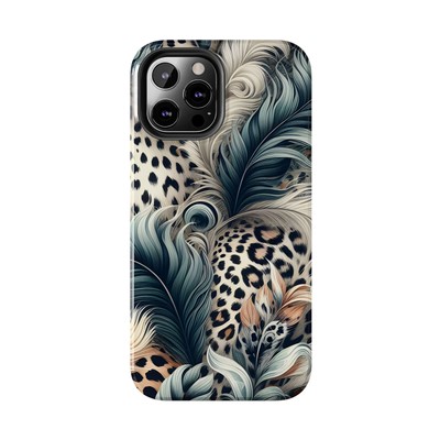 Leopard Feather Pattern Protective Tough iPhone & Samsung Galaxy Case Cover
