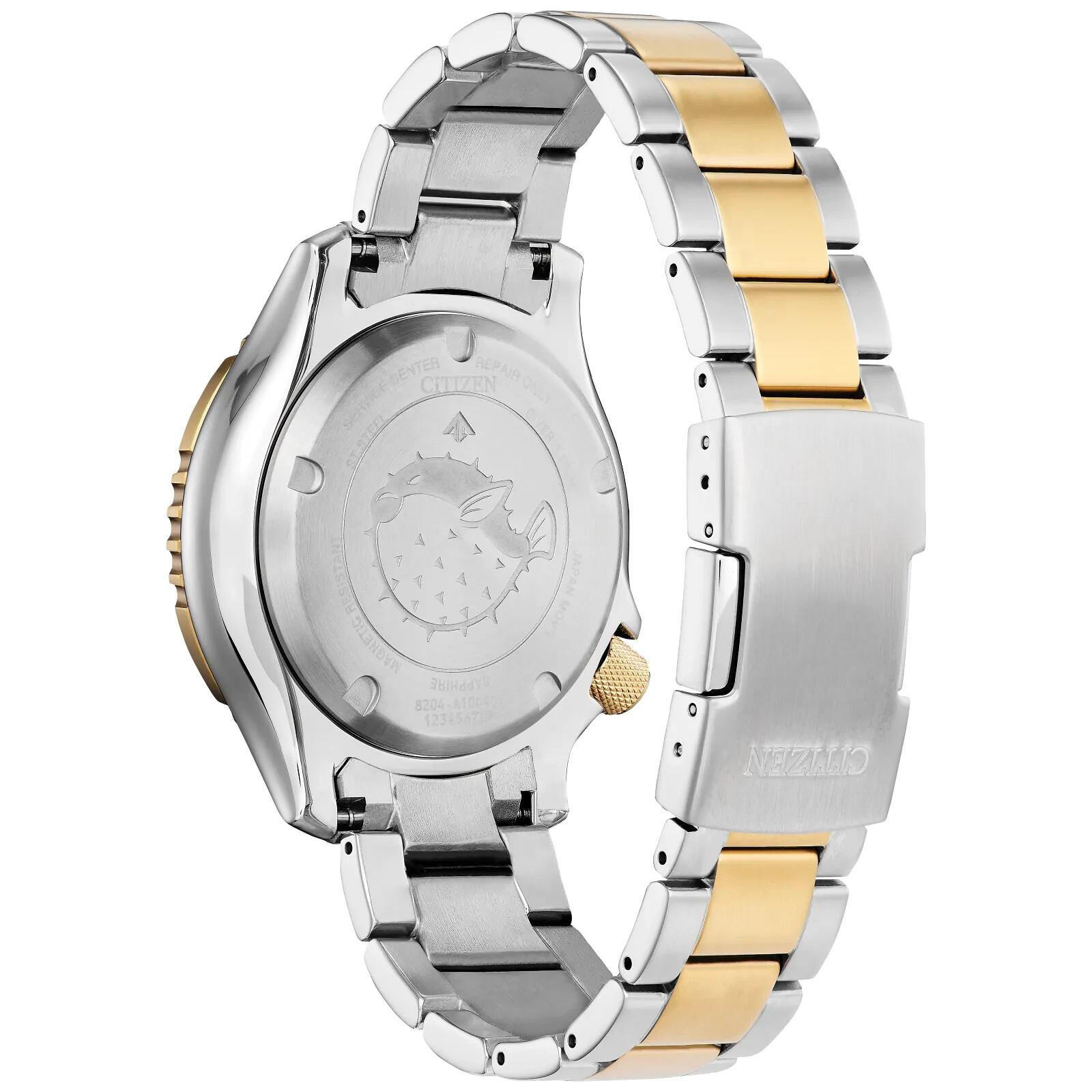 Pre-owned Citizen Eco Drive Man's Automatic Promaster Two Tone Dive Watch Ny0154-51l