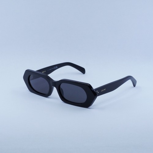 Pre-owned Celine Cl40243i 01a Shiny Black/smoke 51-18-135 Sunglasses Authentic In Gray