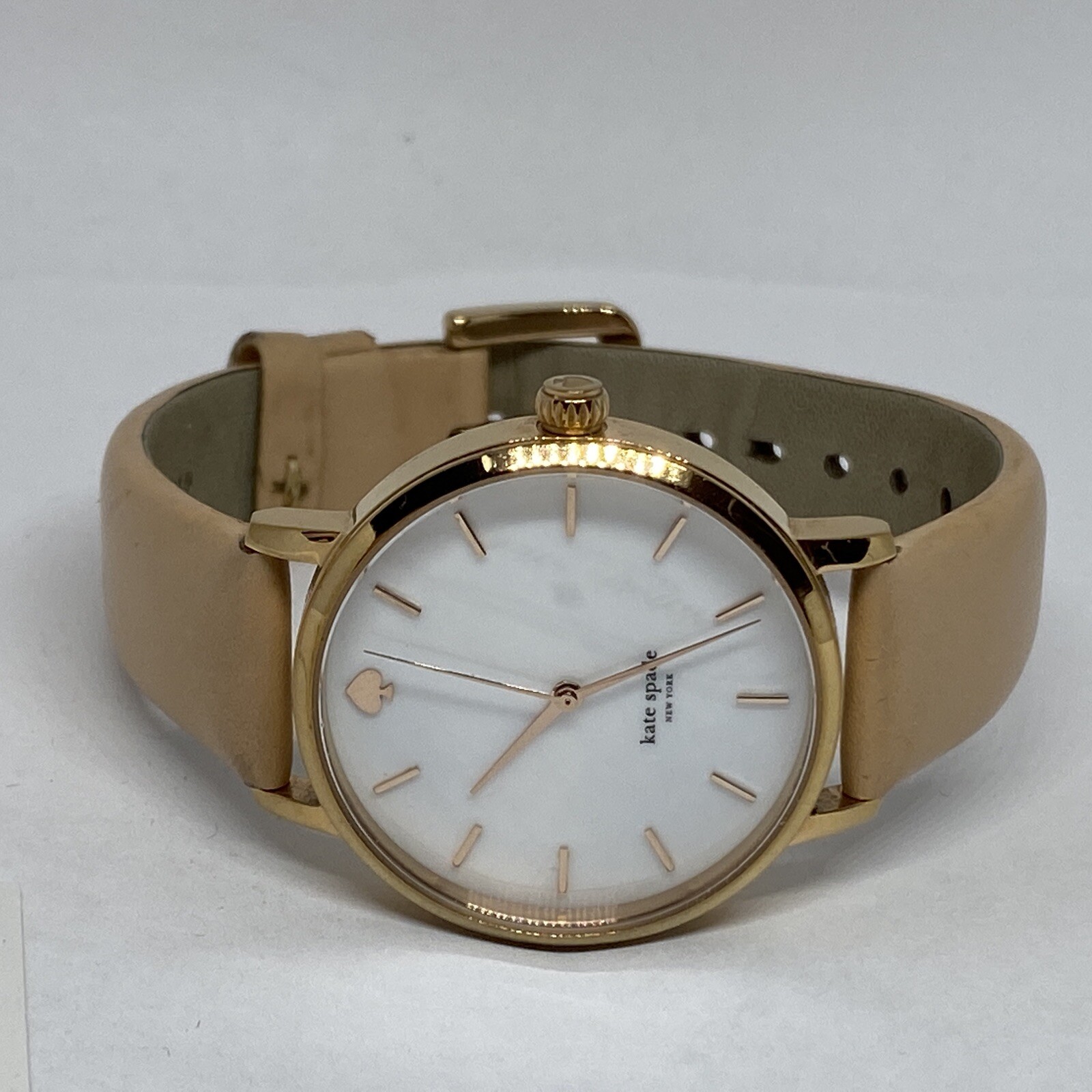 Kate Spade Metro KSW1403 Womens Rose Gold Leather Analog