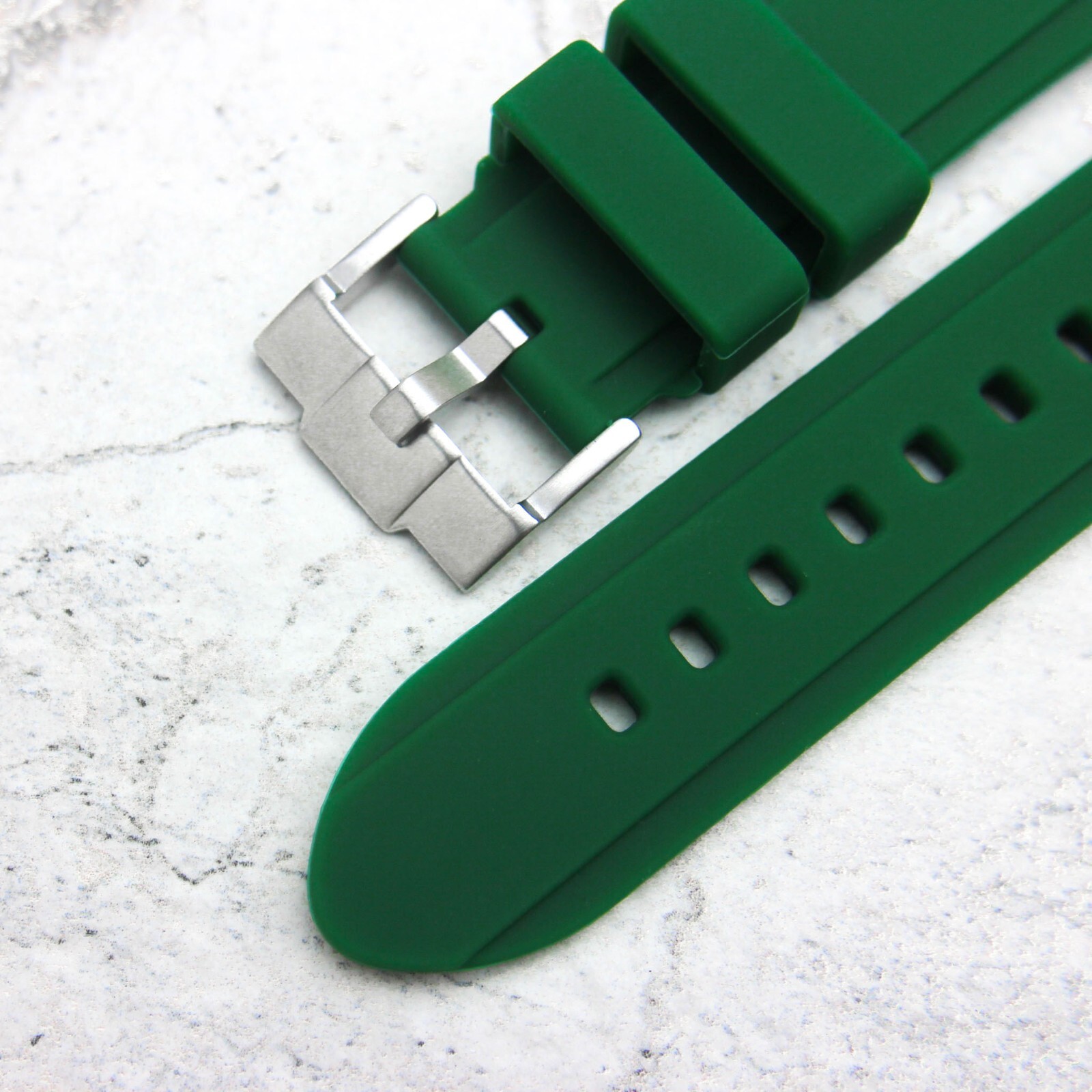 GREEN TISSOT PRX POWERMATIC SILICONE RUBBER 12MM WATCH STRAP BAND QUICK RELEASE