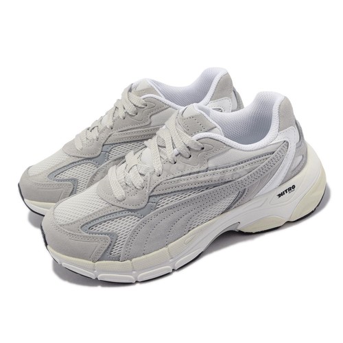 Puma Teveris Nitro Grey Violet Gret White Мужчины Унисекс Повседневный образ жизни 388774-01