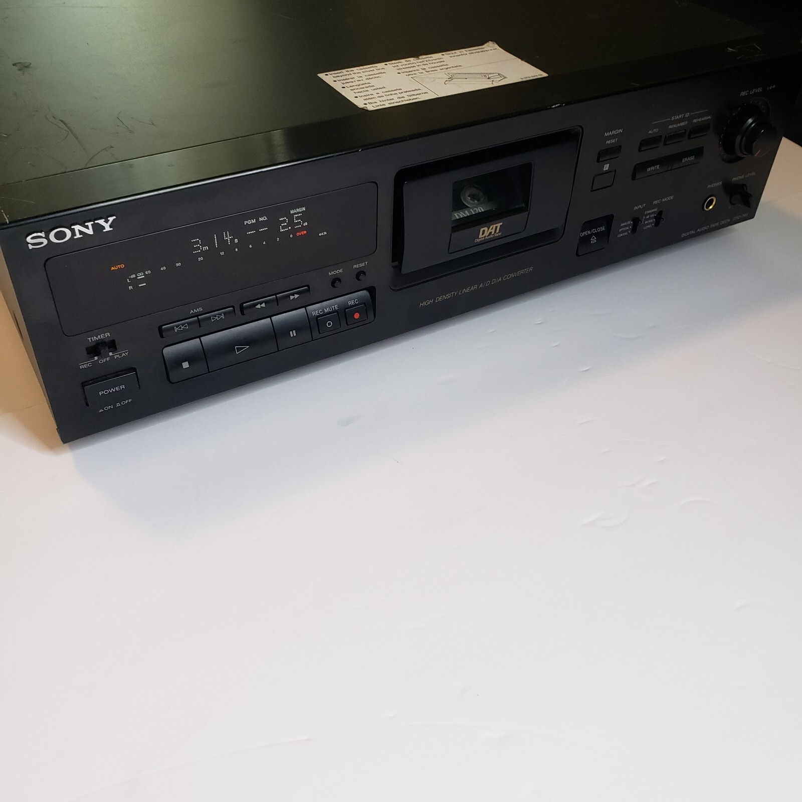 Sony DAT Recorder DTC790 Used all Functions work need adjustment AS IS