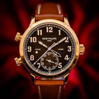 2024 Patek Philippe Calatrava Pilot Travel Time 18k Rose Gold 7234R-001 Complete