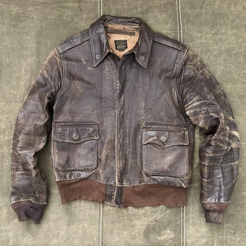 ジャケット・アウター 80s vintage A-2 leather flight jacket  N VINTAGE 1980s AVIREX TYPE A-2 FLIGHT JACKET | eBay