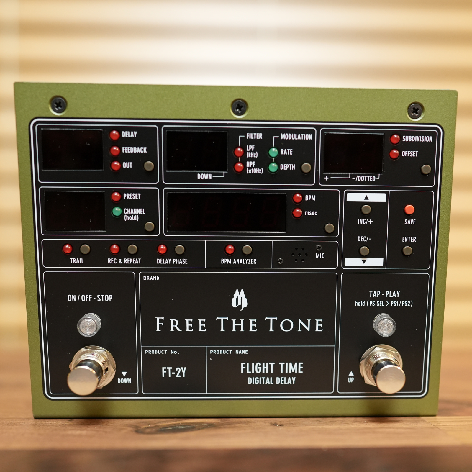 Free The Tone FT-2Y FLIGHT TIME Digital Delay Guitar Effects