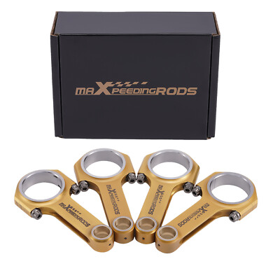 4x Titanized Forged 4340 En24 Connecting Rods For Porsche 356 1.1l 1.6l 912
