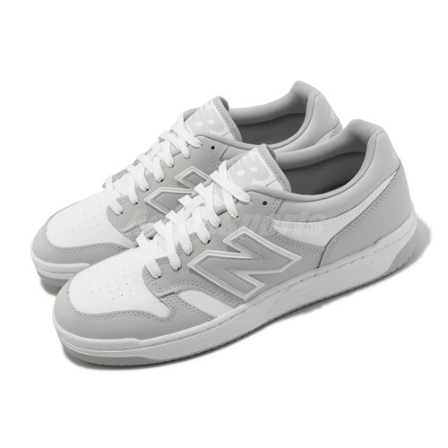 

New Balance BB 480 Low NB White Grey Мужская повседневная обувь унисекс Кроссовки BB480LHI-D, Белый, Bb 480 Low