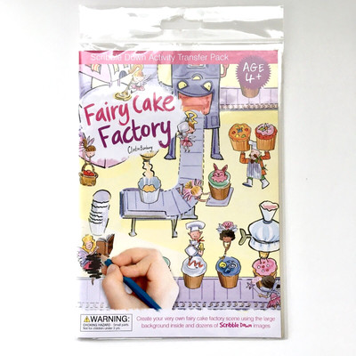 Fairy Cake Factory Scribble Down Activity Transfer Pack Clinton Banbury 6''x8.25''