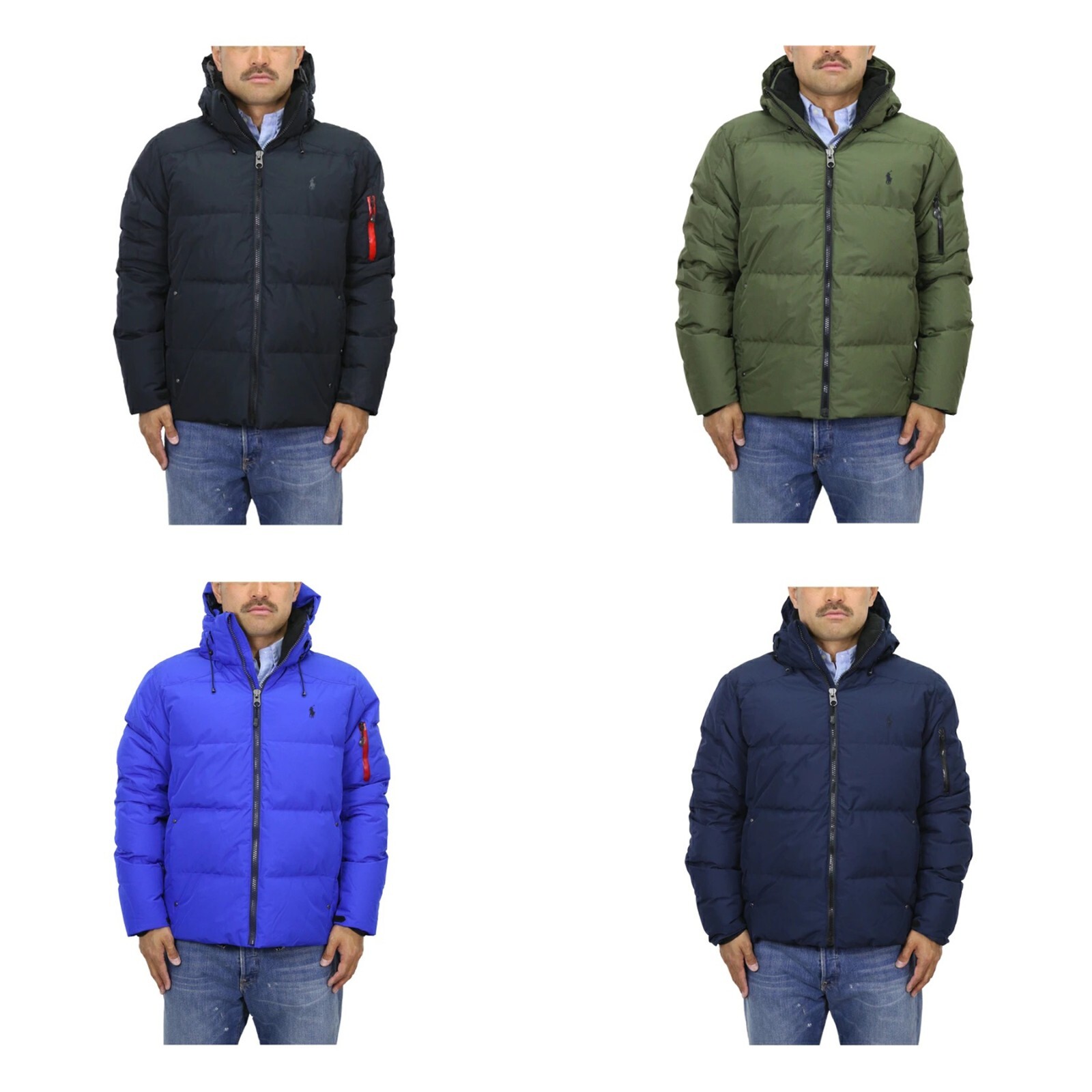 

Мужская пуховая куртка Polo Ralph Lauren с капюшоном и пони — 4 цвета —
