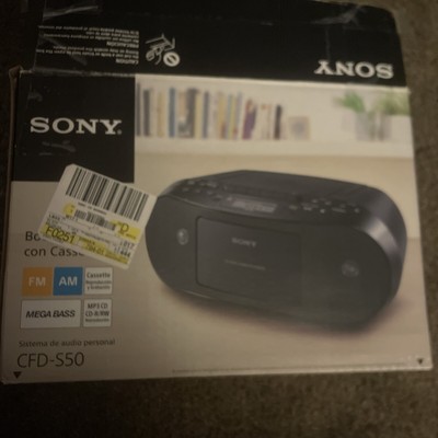 Sony CFD-S50 CD/Line-in Jack/Headphone Jack/Digital/CD-R Playback/MP3 CD...