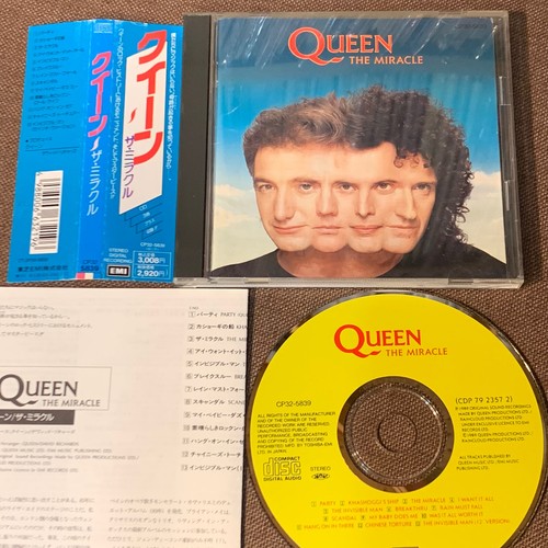 QUEEN The Miracle JAPAN CD CP32-5839 1A1 C w/ OBI + INSERT