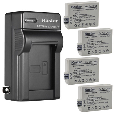 Kastar Battery Wall Charger for Canon LP-E5 LPE5 LC-E5 & Canon EOS 500D Camera