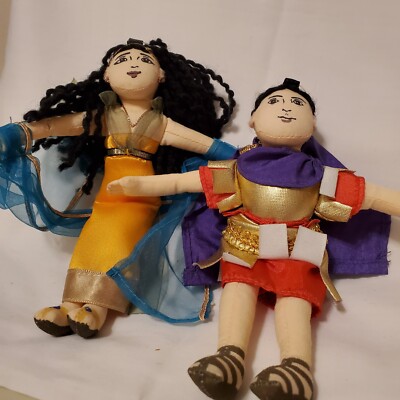 6 Historical Figure Ornaments Mini Cloth Dolls 2000 6'' Discovery Channel Store