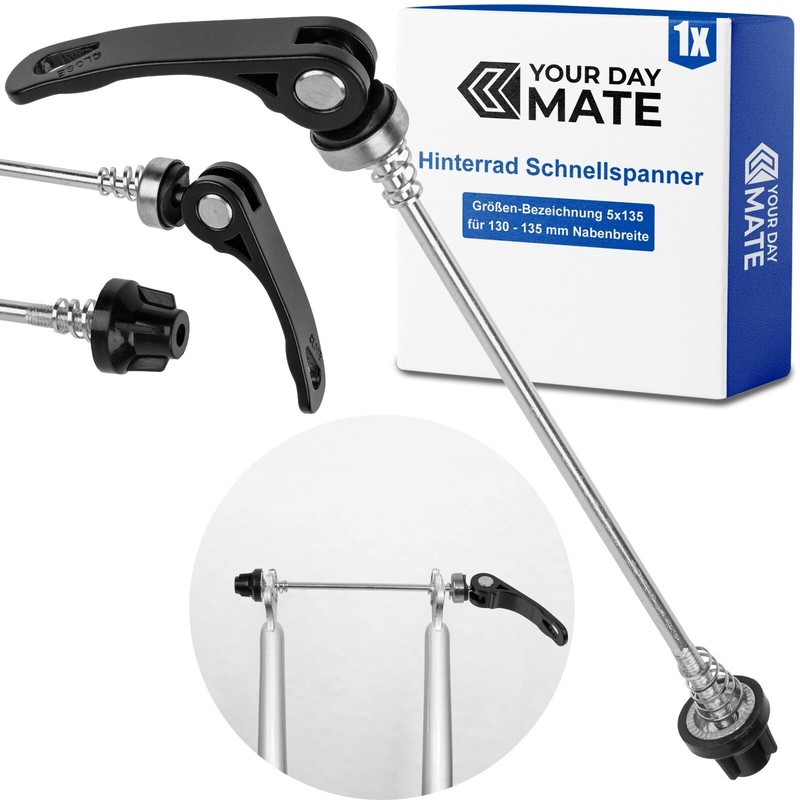 Hinterrad Schnellspanner 5x135 FÃ¼R 130 - 135 Mm Nabenbreite Fahrrad Steckachse