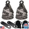Dream Apparel 2 Pack Motorcycle Bells Guardian Angel for Biker Rider Men Women with Hangers, Ride Riding Accessories Drive Away Gremlins Spirit Bell for Good Luck, Motorcycle Gift Charm