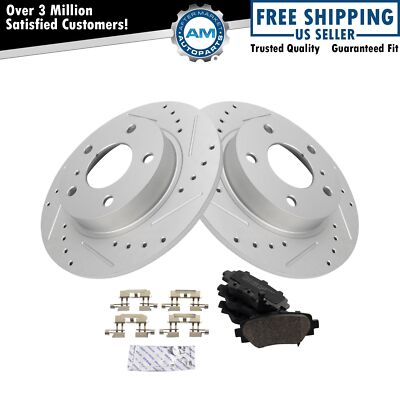 Rear Premium Posi Ceramic Brake Pad & Performance Rotor Kit for Mazda 3