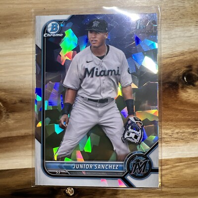 JUNIOR SANCHEZ 2022 BOWMAN CHROME 1ST ATOMIC REFRACTOR SP #BCP-111 FREE SHIP