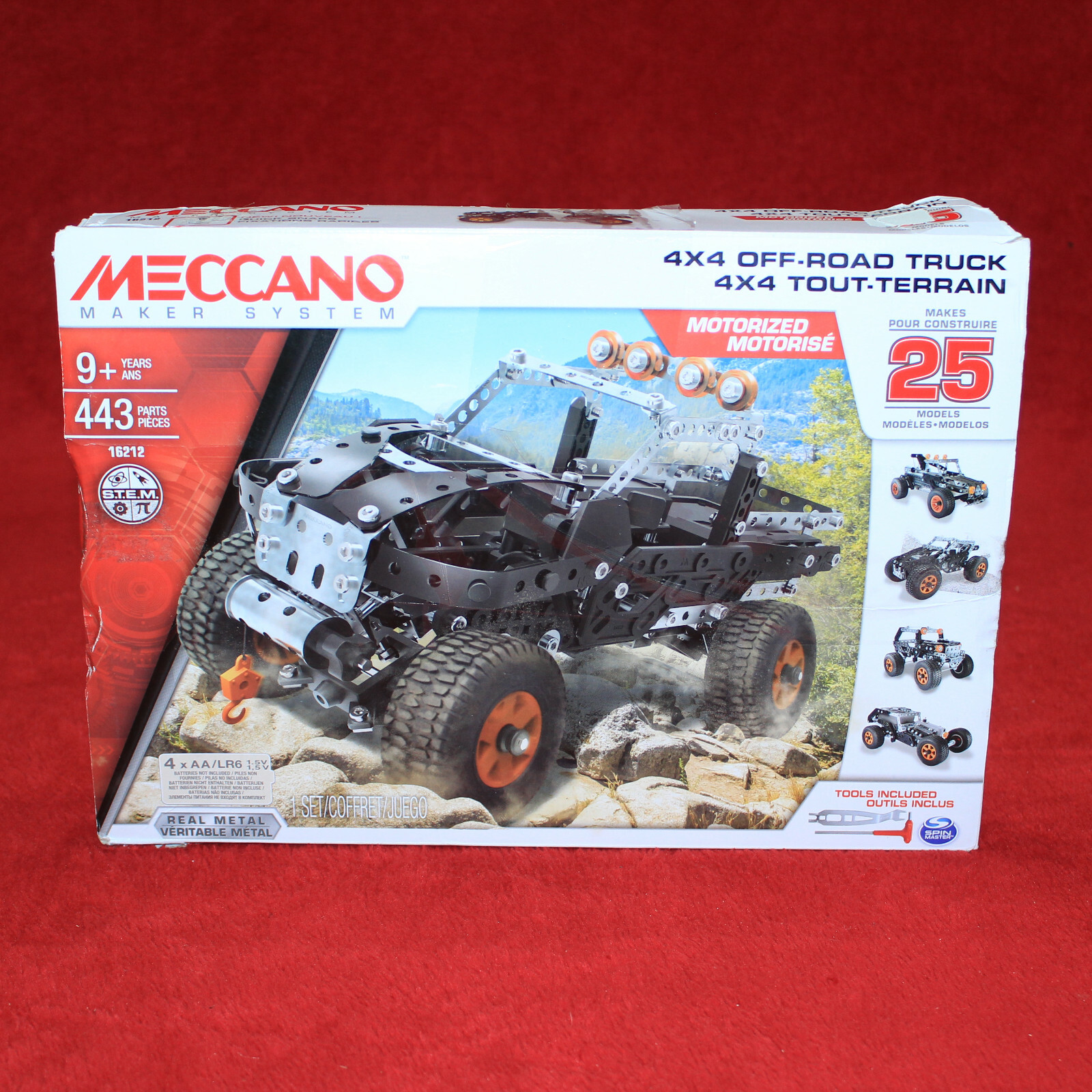Meccano Maker System 4x4 Off Road Truck Terrain Jeep Real Metal 25 Models 16212