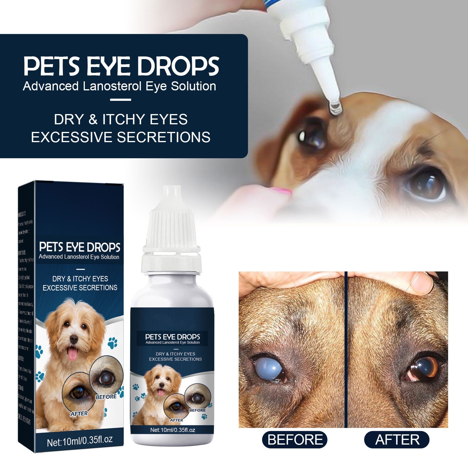 【ogii】ドテラ jb Ea  Gn Lv Lm 15ml ５点 猫P Pet Dog Eye Drops For Dry Eyes 15% Advanced Lanosterol Eye