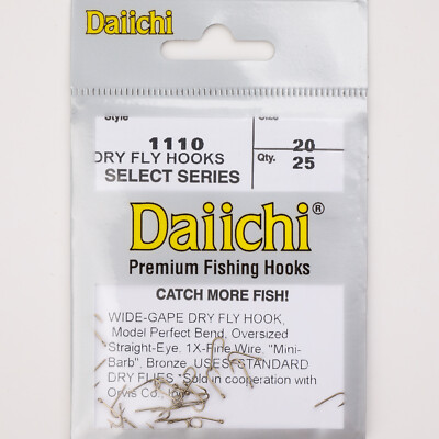 Daiichi 1110 Dry Fly Hooks - Quantity 25 - All Sizes - Free Shipping Options