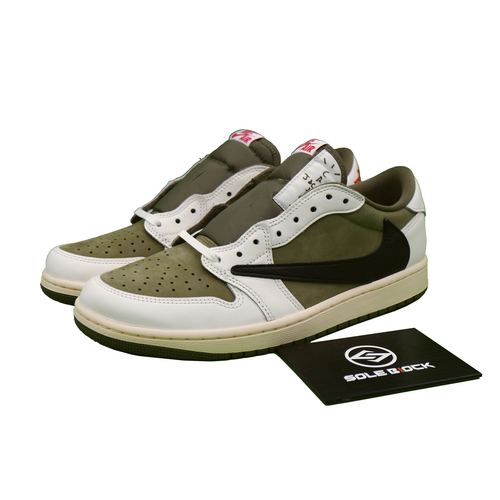 靴 Travis Scott x AirJordan 1 Medium Olive TRAVIS SCOTT Air Jordan 1 Low MEDIUM OLIVE Review & On Feet