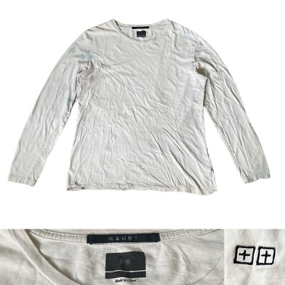Ksubi Long Sleeve Shirt Men s size Medium in Off White (Stained)