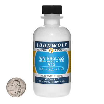 Sodium Silicate / 4 Ounce Bottle / 99.9% Pure Reagent Grade / 41% Solution / USA
