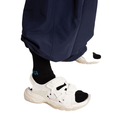 Pre-owned Balenciaga Track Sandals In White