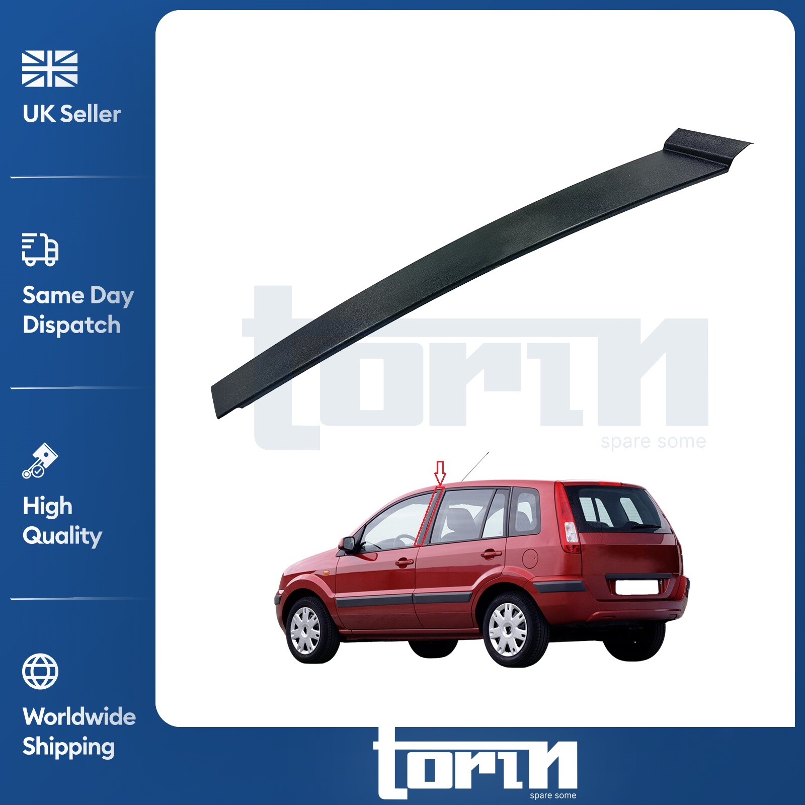 FRONT LEFT DOOR PILLAR PLASTIC MOULDING TRIM PANEL FOR FORD FUSION 4/5 DOORS