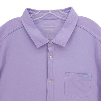 TOMMY BAHAMA Island Zone Purple Button Up Shirt Supima Cotton Blend 2XLB