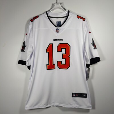 Mike Evans #13 Football Jersey, Tampa Bay Buccaneers, White, Embroidered