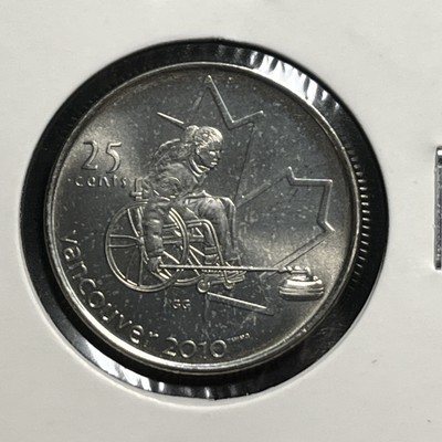 CANADA 25 CENTS 2007  KM#684  2010 WINTER PARALYMPICS  "Wheelchair Curling"  UNC