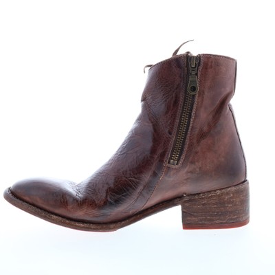 Pre-owned Bed Stu Aldina F328016 Womens Brown Leather Zipper Casual Dress Boots