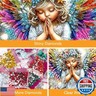 KEYIFA Diamond Art Little Angel Diamond Painting Kits for Adults, Special Shaped Rhinestone Colorful Diamond Painting Kit with Tools, Partial Drill Gems Art Craft for Home Wall Decor 12x12 inch