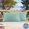 OTOSTAR Pack of 2 Decorative Outdoor Waterproof Throw Pillow Covers 12x20 Inch Garden Pillow Cases Outdoor Pillow Covers Cushion Case Patio Pillow Shells for Sofa Couch Tent Bench Decor (Mint)