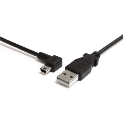 6 Ft. 1.8 M Left Angle Mini Usb Cable Usb 2.0 A To Left Angle Mini B Black Min